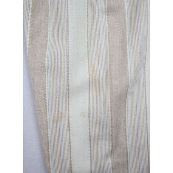 VINTAGE WOMEN'S BEIGE RAINBOW STRIPED PANT SUIT - HEATHER LANE SYNARI - SIZE 11 - Picture 8 of 12